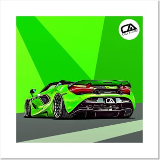 Custom McLaren 720s Illustration Posters and Art